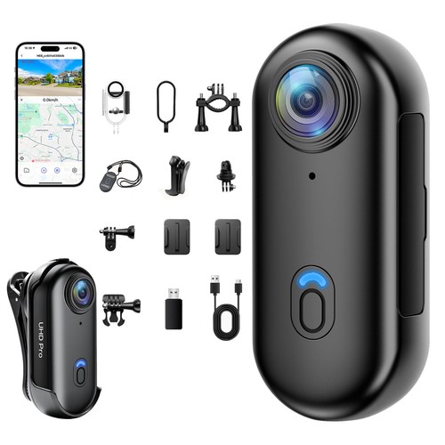 Mini action cam portable - 4k,